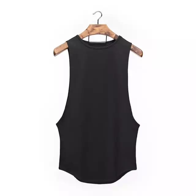 Black Polyester Sports T-shirt