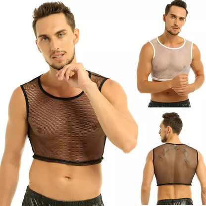 Transparent Crop Top - White