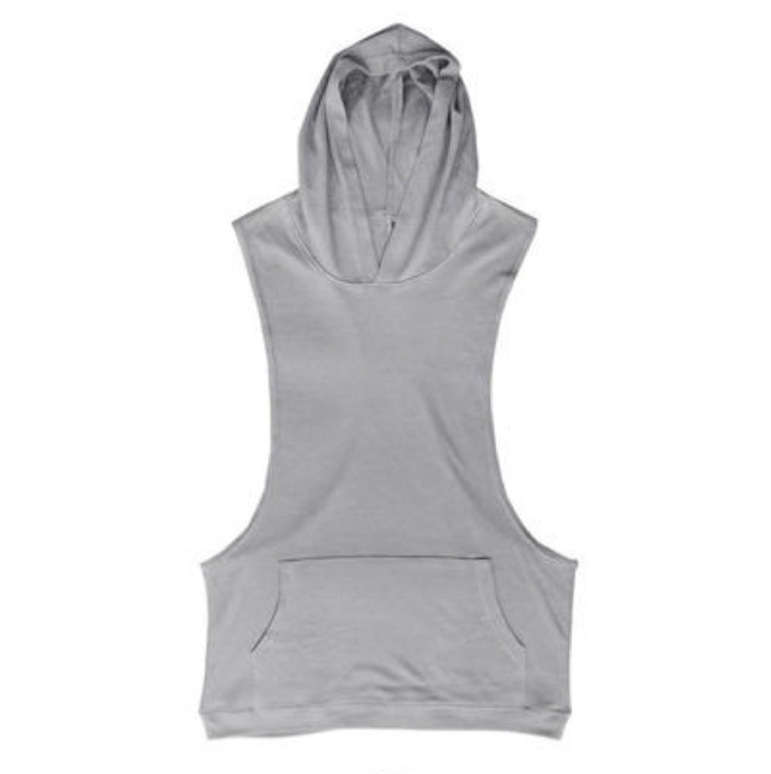 Camiseta Deportiva con Gorro de Algodón Gris K52