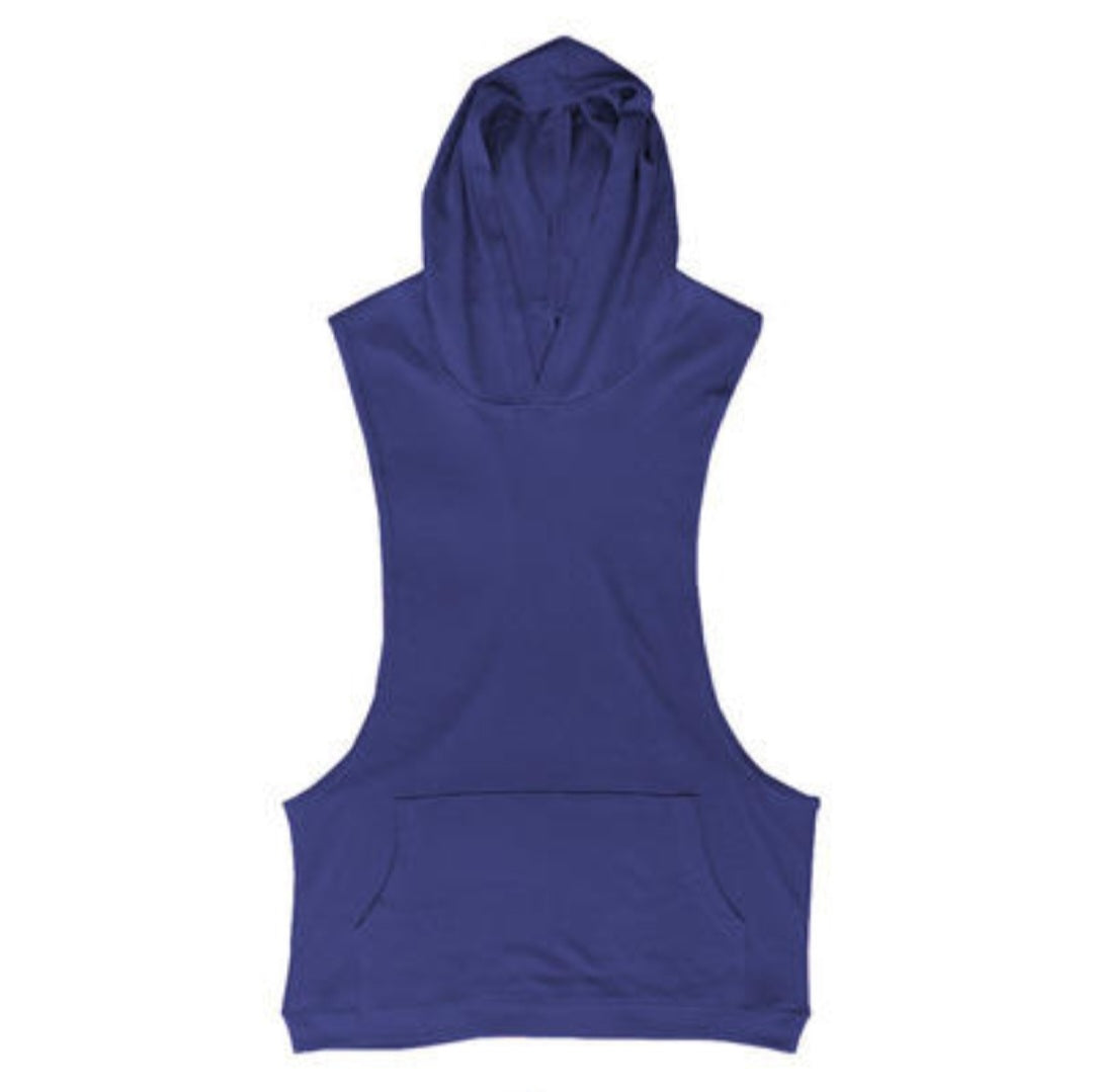 Camiseta Deportiva con Gorro de Algodón Azul 2 K52