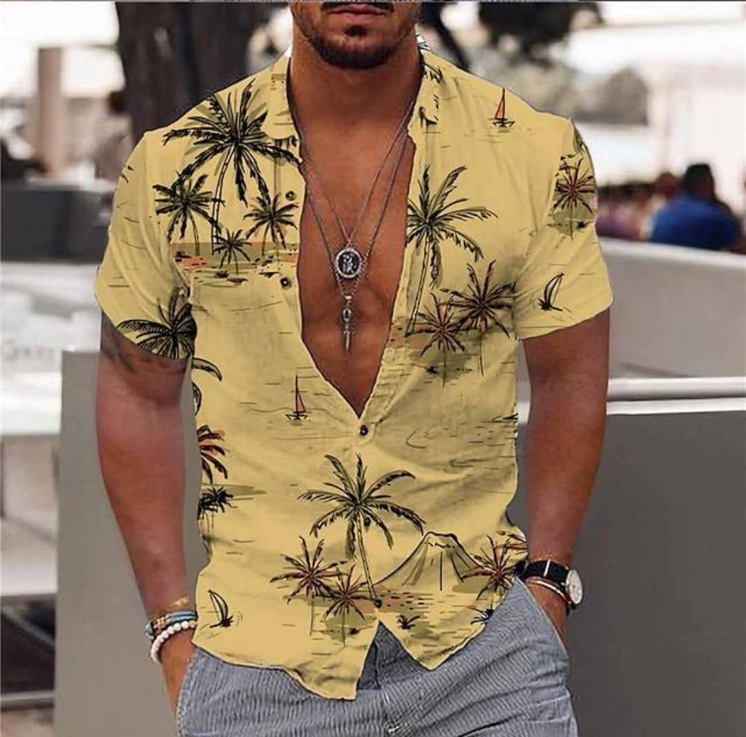 Camisa Playera/ Mostaza C148