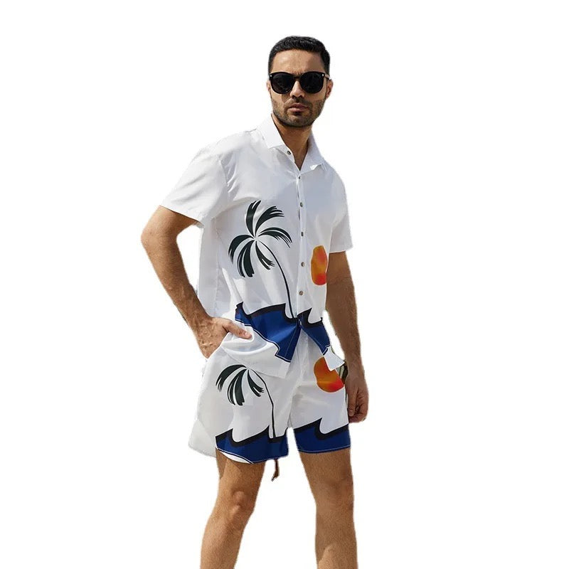 Set Short y Camisa Estampada de Playa K193