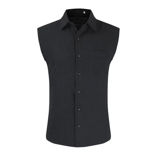 Camisa de Cuello Verano - Lino - Negro K34