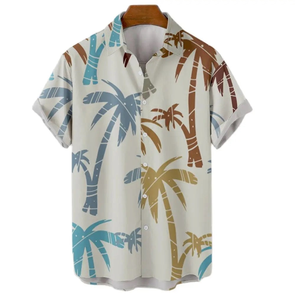 Camisa Playa Estampada - Palmeras K191