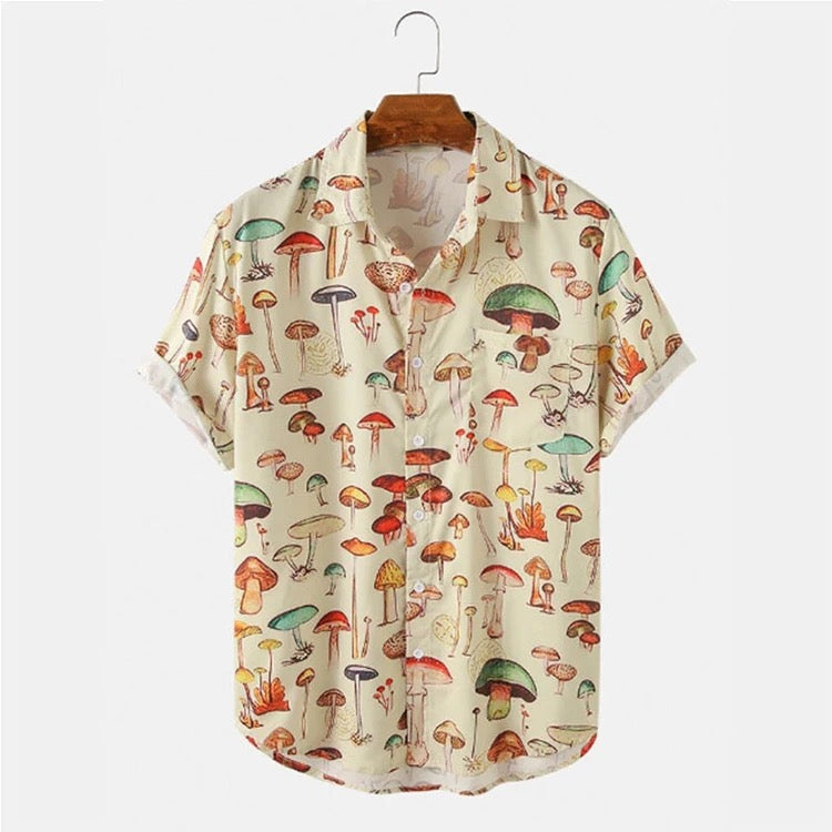 Camisa Casual Estampada - Hongos K60