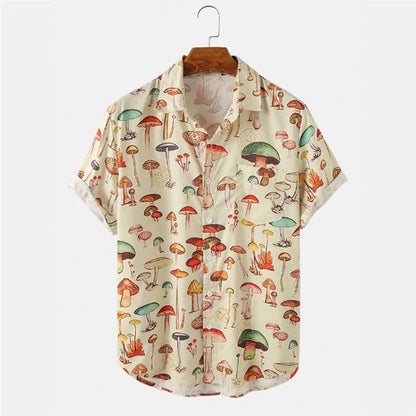 Camisa Casual Estampada - Hongos K60