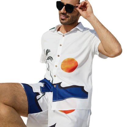 Set Short y Camisa Estampada de Playa K193